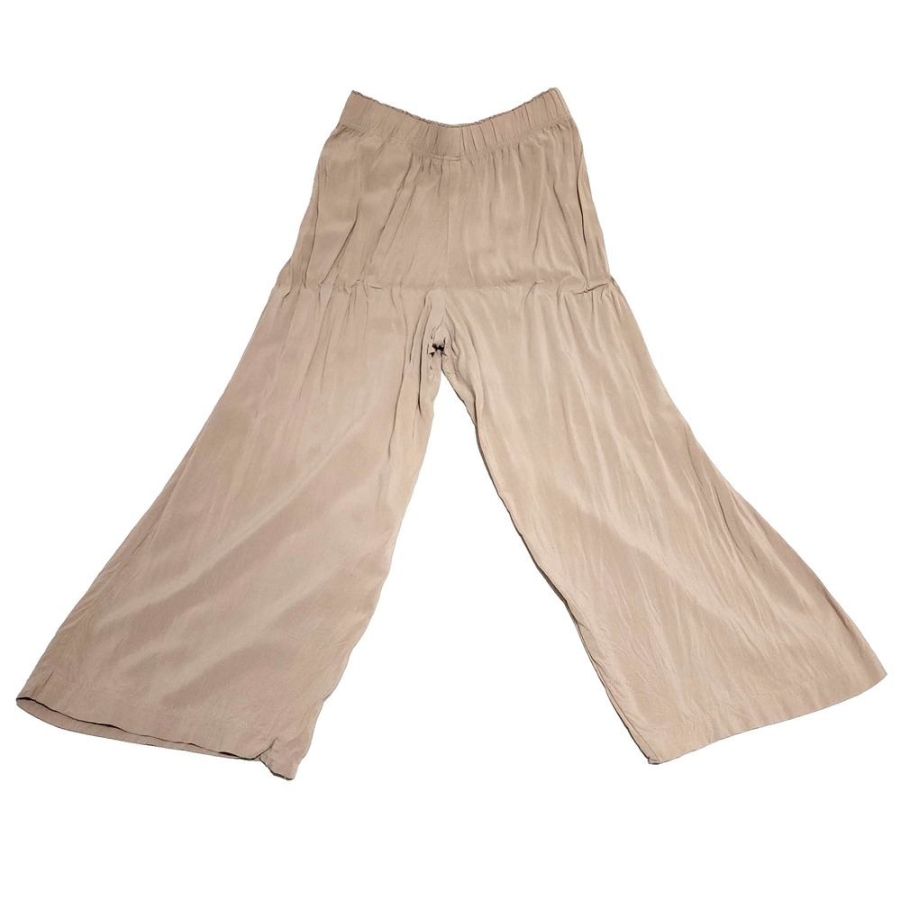H&M Jersey Pants Womens Small Wide Leg Jersey Palazzo Pull-On Baggy Minimalism